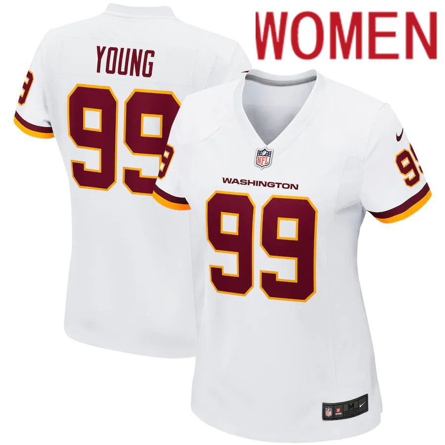 Women Washington Redskins #99 Chase Young Nike White Game Player NFL Jersey